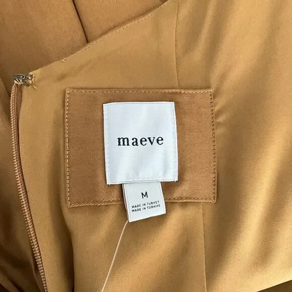 New Maeve Drop Waist Mini Dress Brown M
